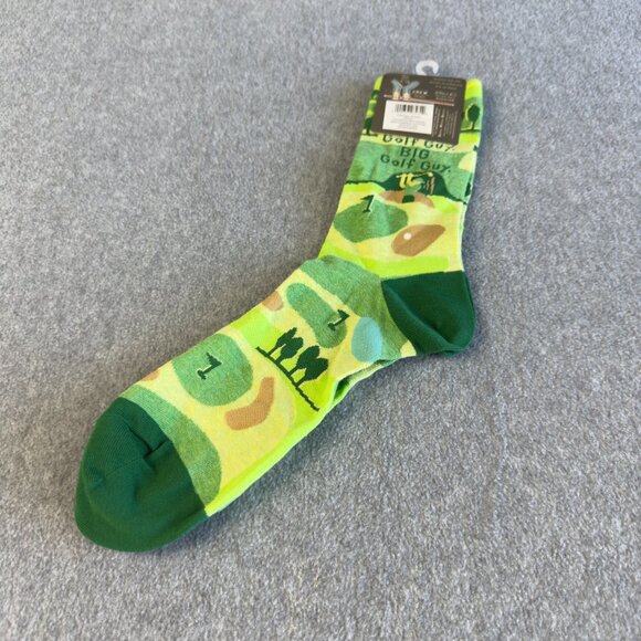 Blue Q “I’m a Golf Guy. BIG Golf Guy” Crew Socks Men’s 7–12 Funny Gift NWT - Picture 2 of 6